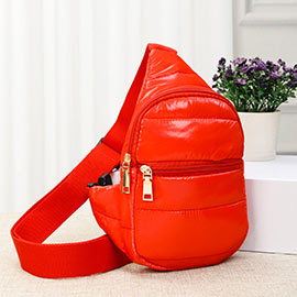 Solid Puffer Mini Sling Bag
