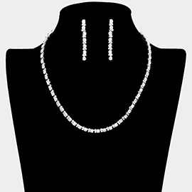 Rhinestone Cluster Necklace