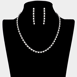 Rhinestone Cluster Necklace
