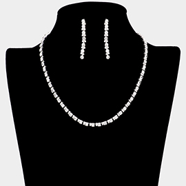Rhinestone Cluster Necklace