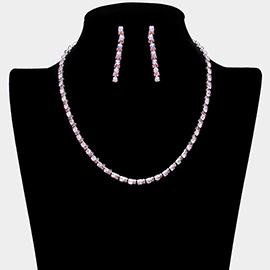 Rhinestone Cluster Necklace