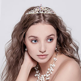 Round Stone Pointed Princess Tiara