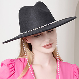 Pearl Solid Fedora Panama Hat