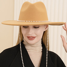 Pearl Solid Fedora Panama Hat