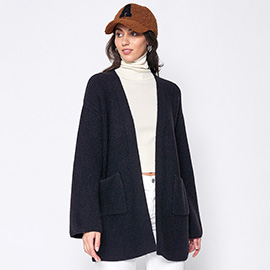 Open Front Knit Cardigan