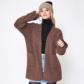 Open Front Knit Cardigan