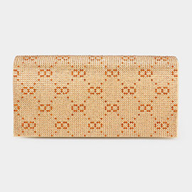 Bling Dot Patterned Evening Clutch / Crossbody Bag