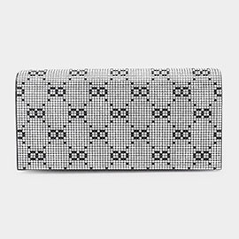 Bling Dot Patterned Evening Clutch / Crossbody Bag