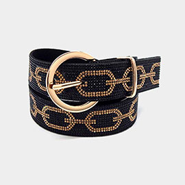 Bling Open Oval Link Belt