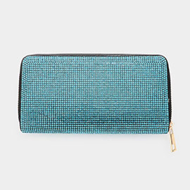 Bling Solid Zipper Wallet