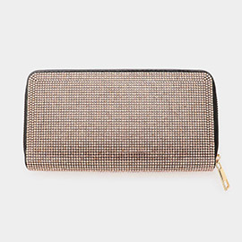 Bling Solid Zipper Wallet