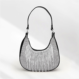 Rhinestone Fringe Evening Shoulder / Crossbody Bag