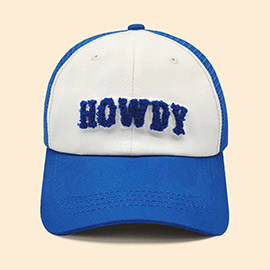 Howdy Message Mesh Back Baseball Cap