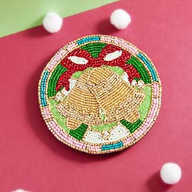 Beaded Christmas Jingle Bell Coaster