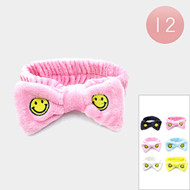 12PCS - Smile Pointed Bow Facial Headbands