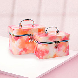 2PCS - Tie Dye Cosmetic Tote Bags