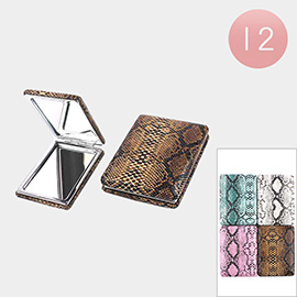 12PCS - Snake Patterned Cosmetic Mirrors