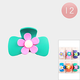 12PCS - Flower Pointed Claw Hair Clips