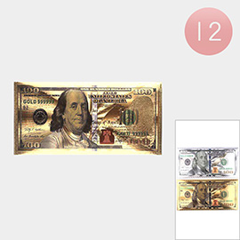 12PCS - 100 Dollar Printed Money Envelope Wallets