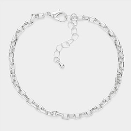 Open Metal Rectangle Link Bracelet
