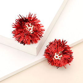 Enamel Rudolph Tinsel Earrings