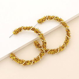 Tinsel Hoop Earrings