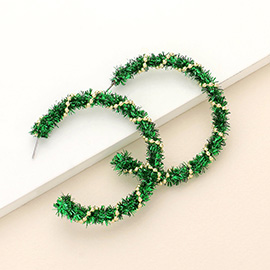 Tinsel Hoop Earrings