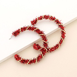 Tinsel Hoop Earrings