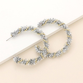 Tinsel Hoop Earrings