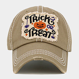 Trick or Treat Message Pumpkin Pointed Vintage Baseball Cap