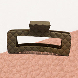 Patterned Solid Open Rectangle Hair Claw Clip