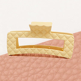 Patterned Solid Open Rectangle Hair Claw Clip