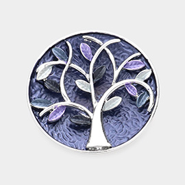 Tree of Life Round Magnetic Brooch