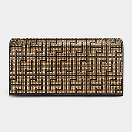 Bling Patterned Evening Clutch / Crossbody Bag
