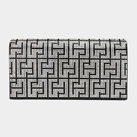 Bling Patterned Evening Clutch / Crossbody Bag