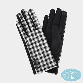 Buffalo Check Patterned Touch Smart Gloves