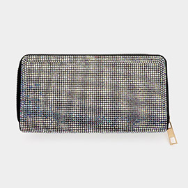 Bling Solid Zipper Wallet