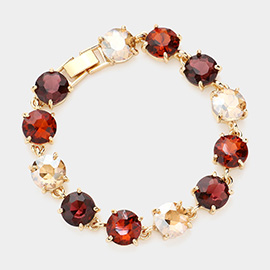 Round Stone Link Evening Bracelet