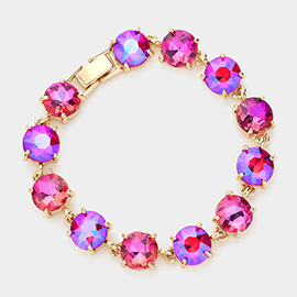 Round Stone Link Evening Bracelet