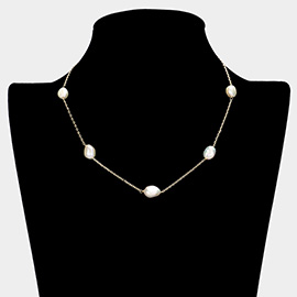 Freshwater Pearl Station Necklace