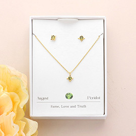 Secret Box _ August Birthstone Pendant Necklace