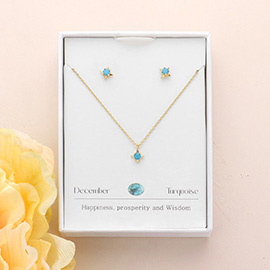 Secret Box _ December Birthstone Pendant Necklace