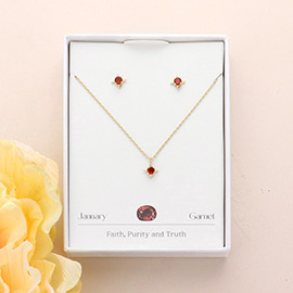 Secret Box _ January Birthstone Pendant Necklace