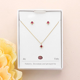 Secret Box _ July Birthstone Pendant Necklace