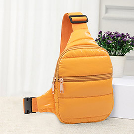 Solid Puffer Mini Sling Bag