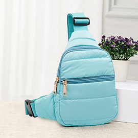 Solid Puffer Mini Sling Bag