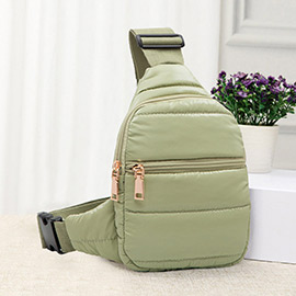 Solid Puffer Mini Sling Bag
