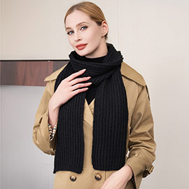 Solid Knit Oblong Scarf