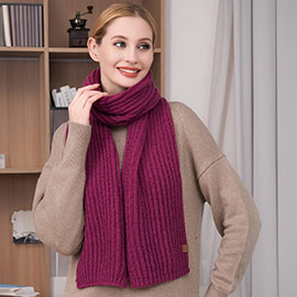 Solid Knit Oblong Scarf