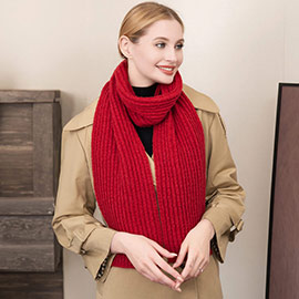 Solid Knit Oblong Scarf